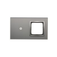 Panel dotykowy S54 Touch, 2 moduły, 1 pole dotykowe + 1 otwór na osprzęt S54, srebrna mgła | DSTR210/71 Kontakt Simon