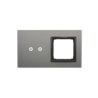 Panel dotykowy S54, 2 moduły, 2 pola dotykowe poziome + 1 otwór na osprzęt S54, burzowa chmura | DSTR220/72 Kontakt Simon