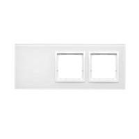 Panel dotykowy S54, 3 moduły, 2 pola dotykowe pionowe + 2 otwory na osprzęty S54, biała perła | DSTR3300/70 Kontakt Simon