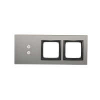 Panel dotykowy S54, 3 moduły, 2 pola dotykowe pionowe + 2 otwory na osprzęty S54, burzowa chmura | DSTR3300/72 Kontakt Simon