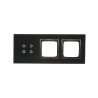 Panel dotykowy 3 moduły, 4 pola dotykowe + 2 otwory na osprzęty S54, zastygła lawa Touch DSTR3400/73 | DSTR3400/73 Kontakt Simon