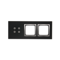 Panel dotykowy 3 moduły, 4 pola dotykowe + 2 otwory na osprzęty S54, księżycowa lawa Touch | DSTR3400/74 Kontakt Simon
