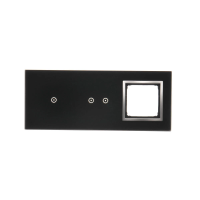 Panel dotykowy S54, 3 moduły, 1 pole dotyk.+2 pola dotyk. poziom+1 otwór na osprzęt, księżycowa lawa | DSTR3120/74 Kontakt Simon