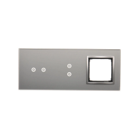 Panel dotykowy S54, 3 moduły, 2 pola dotyk.poziom+2 pola dotyk.pion+1 otwór na osprzęt, srebrna mgła | DSTR3230/71 Kontakt Simon