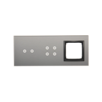 Panel dotykowy S54, 3 moduły, 2 pola dotyk. poziom+4 pola dotyk.+1 otwór na osprzęt, burzowa chmura | DSTR3240/72 Kontakt Simon