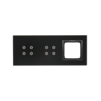 Panel dotykowy S54, 3 moduły, 4 pola dotyk.+4 pola dotyk.+1 otwór na osprzęt S54, zastygła lawa | DSTR3440/73 Kontakt Simon