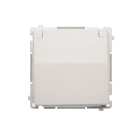 Gniazdo wtyczkowe Schuko do wersji IP44 z przesłonami (moduł) 16A, 250V, zaciski śrubowe, białe | BMGSZ1BZ.01/11 Kontakt Simon