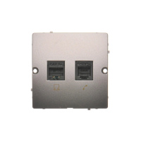 Gniazdo komputerowe RJ45 kat.5e + telefoniczne RJ11 (moduł), stal inox BMF5T.02/21 Simon Basic | BMF5T.02/21 Kontakt Simon