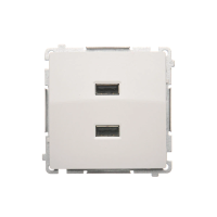 Ładowarka 2xUSB 2,1A 5VDC, biały BMC2USB.01/11 Simon Basic | BMC2USB.01/11 Kontakt Simon