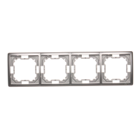 Ramka poczwórna- uniwersalna poziom i pion, stal inox BMR4/21 Simon Basic | BMR4/21 Kontakt Simon