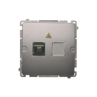 Gniazdo światłowodowe / optyczne pojedyncze SC/APC (moduł), stal inox BMGS1.01/21 Simon Basic | BMGS1.01/21 Kontakt Simon