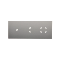 Panel dotykowy S54, 3 moduły, 1 pole dotyk.+2 pole dotyk. pion+2 pola dotyk. pion, srebrna mgła | DSTR3134/71 Kontakt Simon