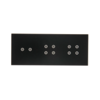 Panel dotykowy S54, 3 moduły, 2 pola dotyk. poziom+4 pola dotyk.+4 pola dotyk., zastygła lawa | DSTR3244/73 Kontakt Simon