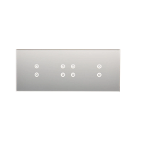 Panel dotykowy S54, 3 moduły, 2 pola dotyk. pion+4 pola dotyk.+2 pola dotyk. pion, srebrna mgła | DSTR3343/71 Kontakt Simon