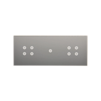 Panel dotykowy S54, 3 moduły, 4 pola dotykowe + 1 pole dotykowe + 4 pola dotykowe, srebrna mgła | DSTR3414/71 Kontakt Simon