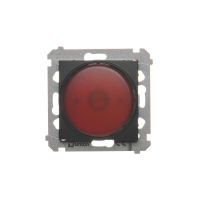 Sygnalizator świetlny LED światło czerwone (moduł) 230V~, czarny mat, Simon 54 | DSS2.01/49 Kontakt Simon