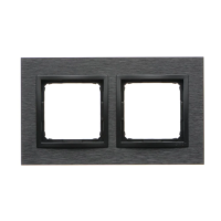 Ramka 2-krotna Nature-Metal, INOX DARK, IP20/IP44 | DRN2/83 Kontakt Simon