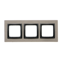 Ramka 3-krotna Nature-Beton, czarny charakter, IP20/IP44* (*IP44-należy zastosować uszczelkę ramki D | DRN3/98 Kontakt Simon