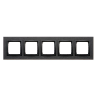 Ramka 5-krotna Nature-Metal, INOX DARK, IP20/IP44* (*IP44-należy zastosować zestaw uszczelek DUN5) | DRN5/83 Kontakt Simon