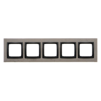 Ramka 5-krotna Nature-Beton, czarny charakter, IP20/IP44* (*IP44-należy zastosować uszczelkę ramki D | DRN5/98 Kontakt Simon