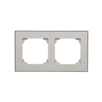 Ramka 2-krotna DUO, Aluminium, podstawa czarna Simon 55 | TRD2.149/143 Kontakt Simon