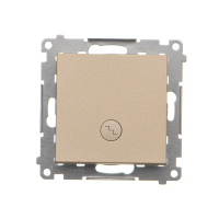 Łącznik schodowy z podświetleniem LED (moduł) 10AX 250V, szybkozłącza, Szampański mat Simon 55 | TW6L.01/144 Kontakt Simon