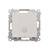 Łącznik schodowy z podświetleniem LED (moduł) 10AX 250V, szybkozłącza, Aluminium mat Simon 55 | TW6L.01/X/143 Kontakt Simon