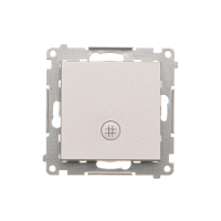 Łącznik krzyżowy z podśw LED, piktogr schody (moduł) 10AX 250V, szybkozłącza, Aluminium mat Simon 55 | TW7L.01/143 Kontakt Simon