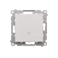 Przycisk „światło” (moduł) 10 AX, 250 V~, szybkozłącza, Aluminium mat Simon 55 | TS1.01/143 Kontakt Simon