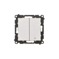 Łącznik jednobiegun + łacznik dwubiegun, 2 klaw (moduł) 16AX 250V zac gwint Aluminium mat Simon 55 | TW12A.01/143 Kontakt Simon