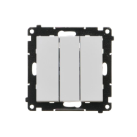 Łącznik potrójny z podświetleniem LED (moduł) 10 AX, 250 V~, szybkozłącza, Jasnoszary mat Simon 55 | TW31L.01/114 Kontakt Simon