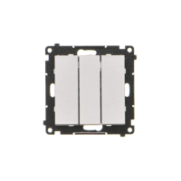 Przycisk potrójny (moduł) 10 AX, 250 V~, szybkozłącza, Aluminium mat Simon 55 | TP31.01/143 Kontakt Simon