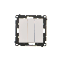 Przycisk potrójny z podświetleniem LED (moduł) 10 AX, 250 V~, szybkozłącza, Jasnoszary mat Simon 55 | TP31L.01/114 Kontakt Simon