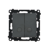 Łącznik świecznikowy z podświetl LED (moduł) 10AX 250V, szybkozłącza, Czarny mat Simon 55 | TW5L2.01/149 Kontakt Simon