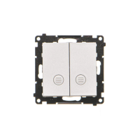 Łącznik schodowy podwójny z podświetl bez piktogr (moduł) 10AX 250V szybkozł Aluminium mat Simon 55 | TW6/2L2.01/X/143 Kontakt Simon
