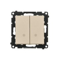 Łącznik krzyżowy podwójny (moduł) 10 AX, 250 V~, szybkozłącza, Szampański mat Simon 55 | TW7/2.01/144 Kontakt Simon