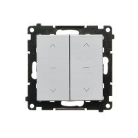Przycisk roletowy podwójny trójpozycyjny 1-0-2 (moduł) 10A 250V szybkozłącza, Aluminium mat Simon 55 | TZP2.01/143 Kontakt Simon