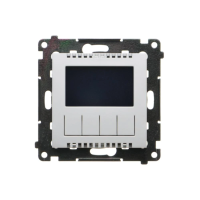 Termostat programowalny z wyświetlaczem (moduł), Jasnoszary mat Simon 55 | TETD1A.01/114 Kontakt Simon