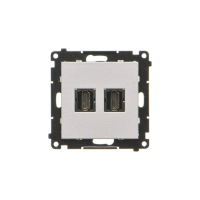 Gniazdo HDMI podwójne (moduł), Aluminium mat Simon 55 | TGHDMI2.01/143 Kontakt Simon