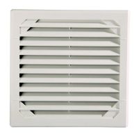 Filtr wylotowy, kratka wentylacyjna z filtrem GV 600/700 z uszczelką, otwór292x292mm,IP54,RAL7035 | GV600/700 Depro Components