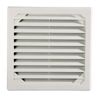 Filtr wylotowy, kratka wentylacyjna z filtrem GV 200 z uszczelką, otwór116x116mm,IP54,RAL7035 GN200 | GV200 Depro Components