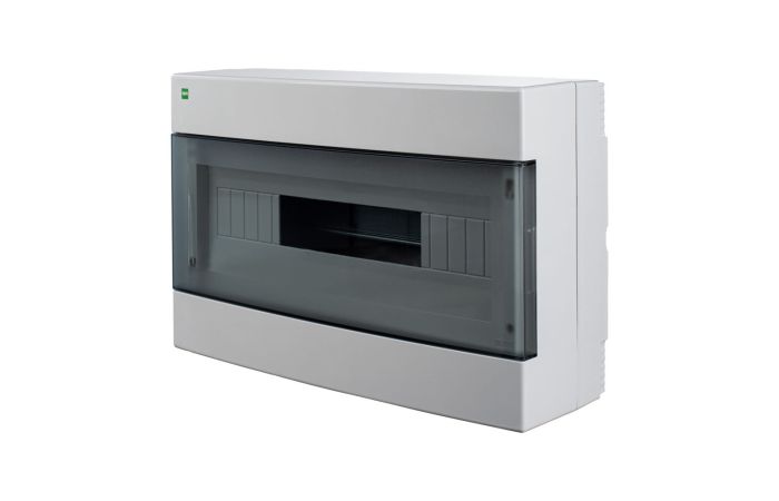 Rozdzielnica PE+N 1x18 n/t IP40 biały/dymny AREO | 3650-01 Elektro-Plast Nasielsk