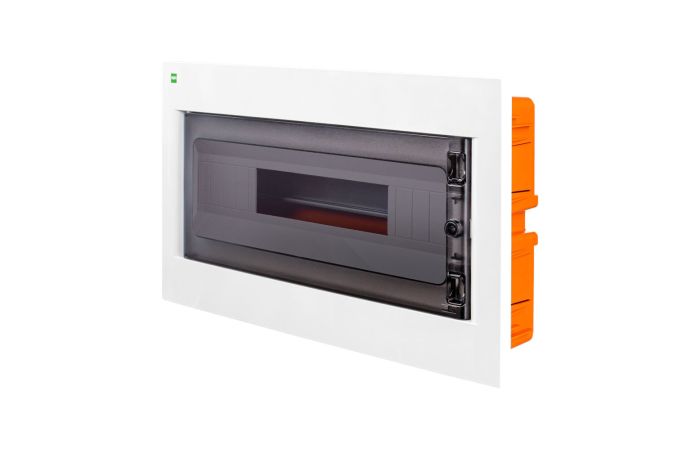 Rozdzielnica PE+N 1x18 p/t IP40 biały/dymny AREO | 3660-01 Elektro-Plast Nasielsk