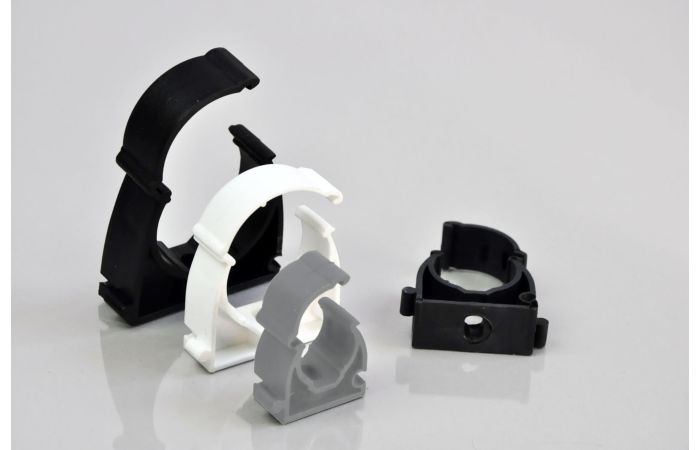 Uchwyt zamykany bezhalogenowy UZHF 22 (PP) biały (50szt) | 03.204 Elektroplast Str&oacute;ża