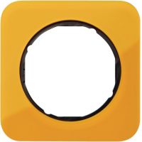 Ramka pojedyncza, akryl pomarańczowy przezroczysty/czarny, R.1 | 10112334 Hager