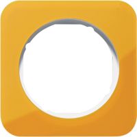 Ramka pojedyncza, akryl pomarańczowy przezroczysty/biały, R.1 | 10112339 Hager