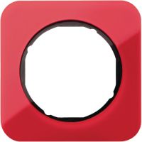 Ramka pojedyncza, akryl czerwony przezroczysty/czarny, R.1 | 10112344 Hager