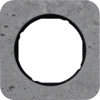 Ramka pojedyncza, beton/czarny, R.1 | 10112374 Hager