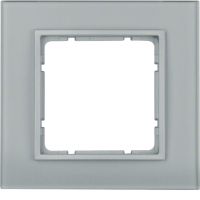 Ramka pojedyncza, szkło alu/alu mat lakierowany, B.7 | 10116414 Hager