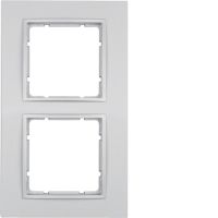 Ramka podwójna, alu, mat, B.7 | 10126424 Hager